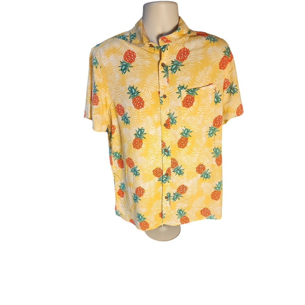 Margaritaville Men's Hawaiian Shirt Size S Tropical Button Front Short Sleeve